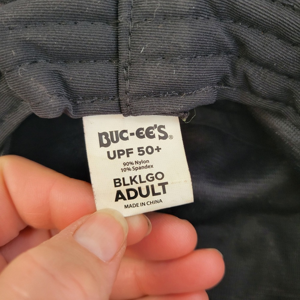 Buc-ees Black Bucket Hat Brim Hat Golf Tilley Sun Fishing Cap Strap‎ - Picture 9 of 12